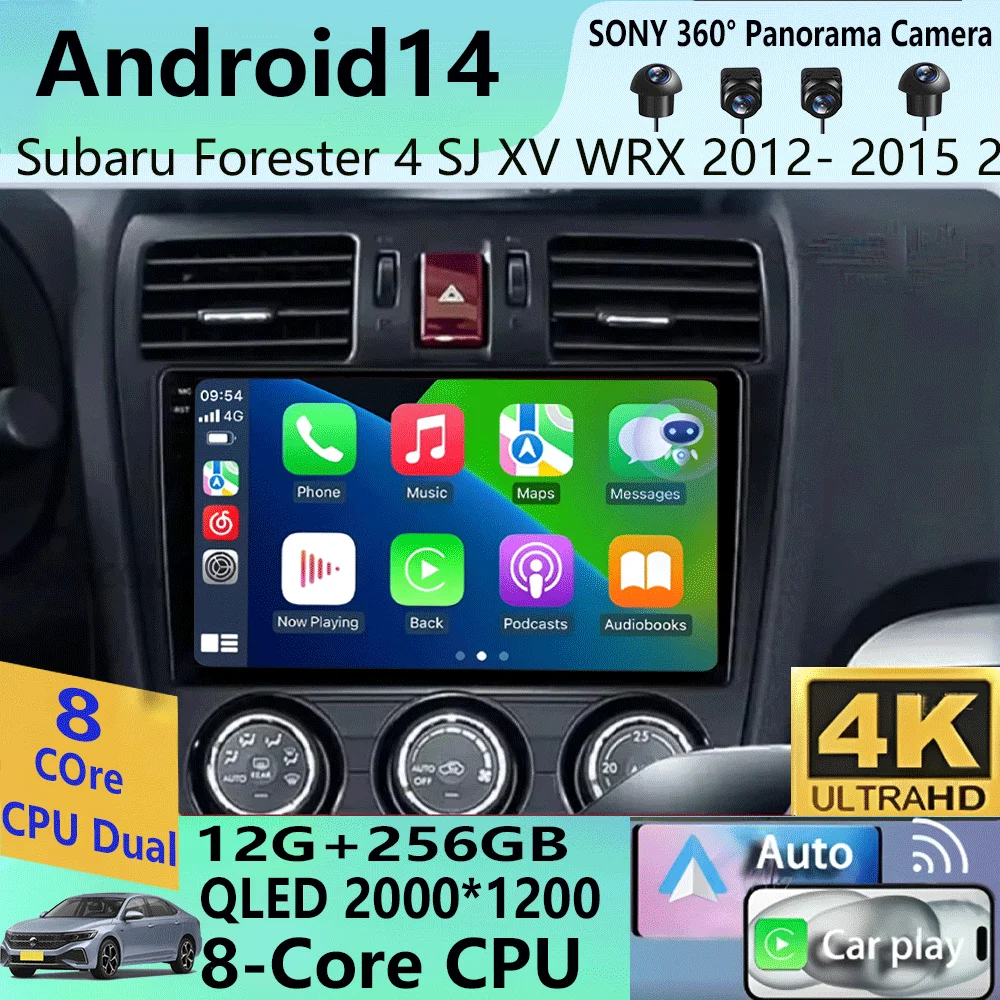 

Android 14 Video Player Carplay Car Radio For Subaru Forester 4 WRX SJ XV 2012-2015 Multimedia Navigation Stereo Head Unit 2din