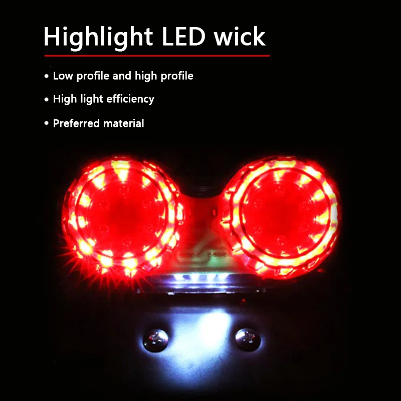 Motorcycle LED Tail Light Rear Brake Light Waterproof Stop Signal Accessory for Yamaha Yzf 250 450 R1 R125 R25 R3 R6 Moto Parts image 4