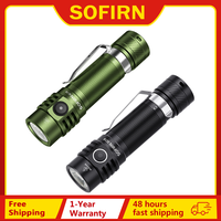 Sofirn SC18 1800lm EDC Flashlight USB C Rechargeable SST40 LED 18650 Torch TIR Optics Lens Lantern with Power indicator