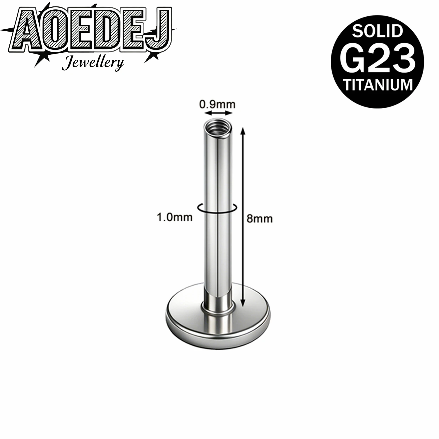 ASTM F136 Titanium Labret Lip Studs Bar
