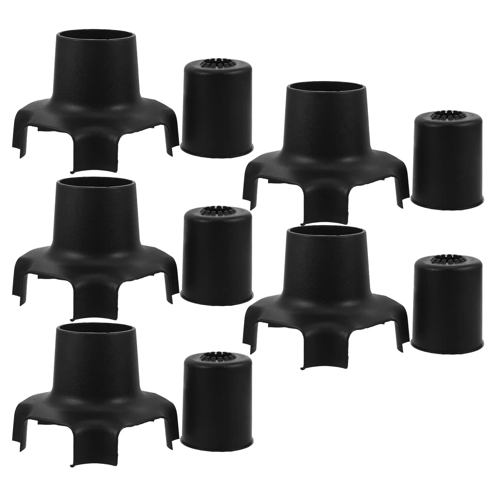 5Pcs Rotating Chair Base Dust Cover Sleeve Replacement Plastic Office Chair Cylinder Sleeve Support Pole Cover