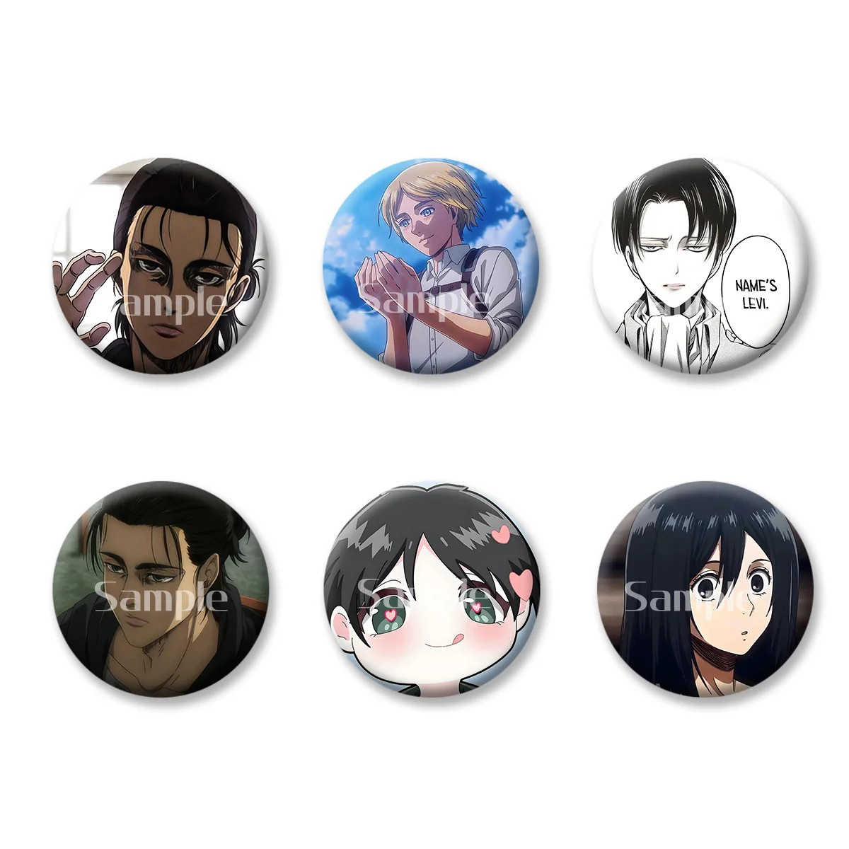 

Original Anime Peripherals Cartoon Role Flash Badge Keychains Makeup Mirror Fridge Magnet ACG Goods Game Peripherals Toy Gift