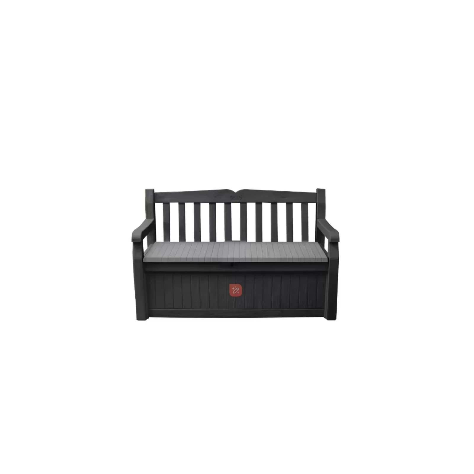 US Solana 2-Person Brown Outdoor Resin Storage Bench