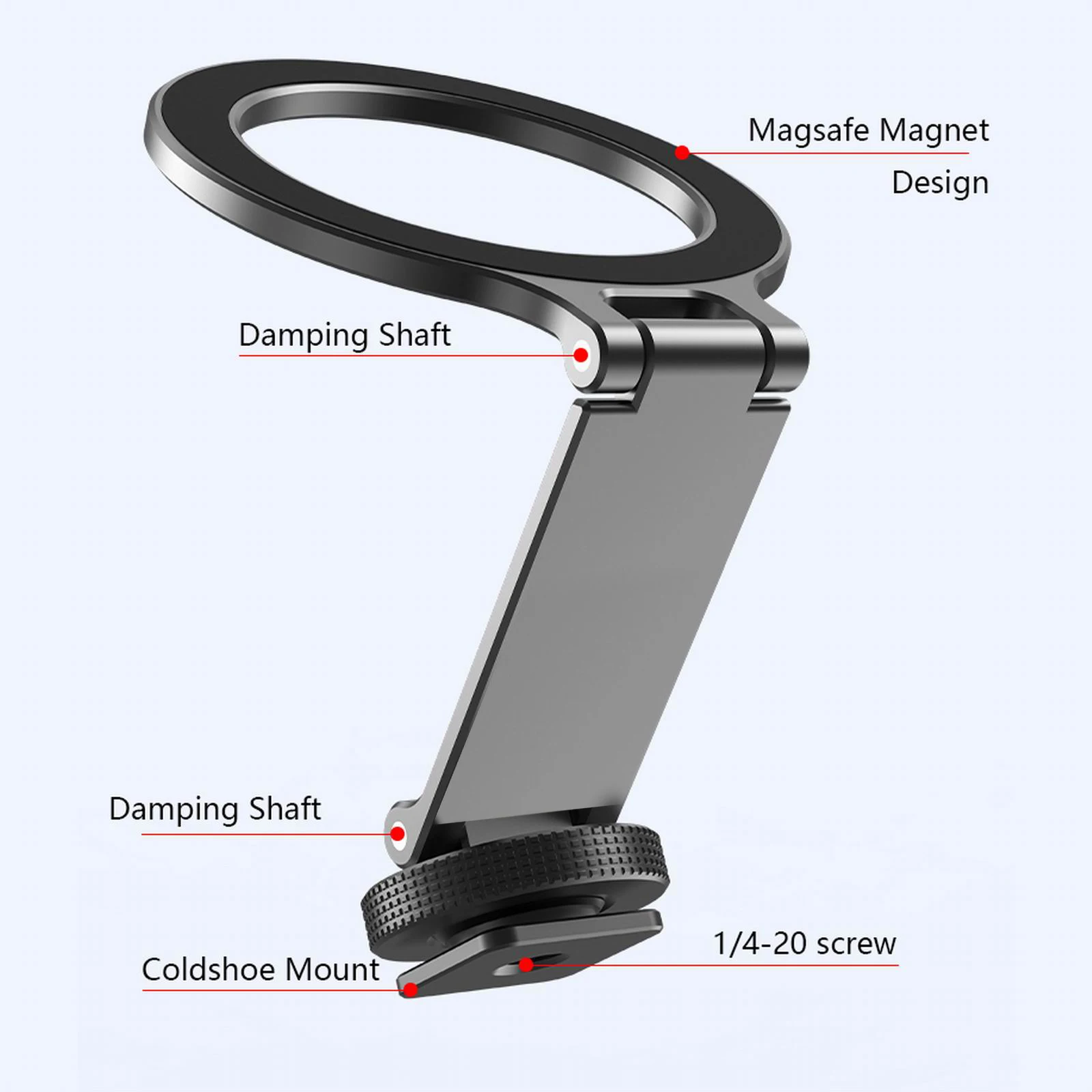 Magnetic Magsafe Phone Holder Mount Folding Metal Cold Shoe Phone Holder for IOS Android DSLR Camera Monitor Tripod