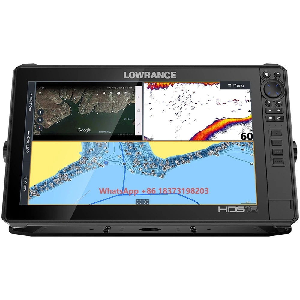100% أصلي LOWRANCE HDS-16 LIVE W/ACTIVE IMAGING 3-IN-1 TRANSOM MOUNT & C-MAP PRO CHART Fish Finders
