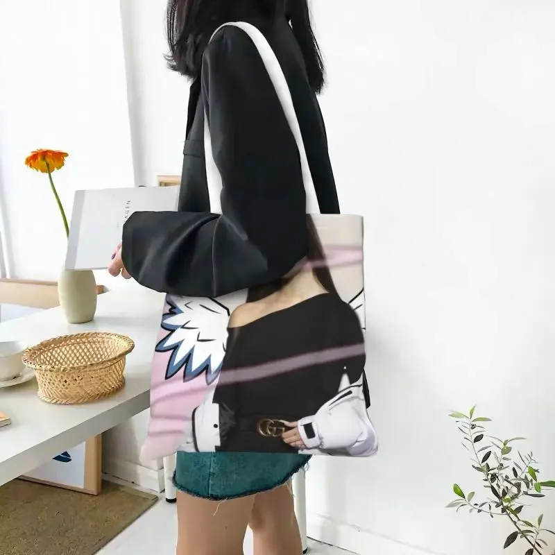 Custom Beautiful Eva Queen Shopping Canvas Bags Women Portable Grocery French Singer Shopper Tote Bags image 5