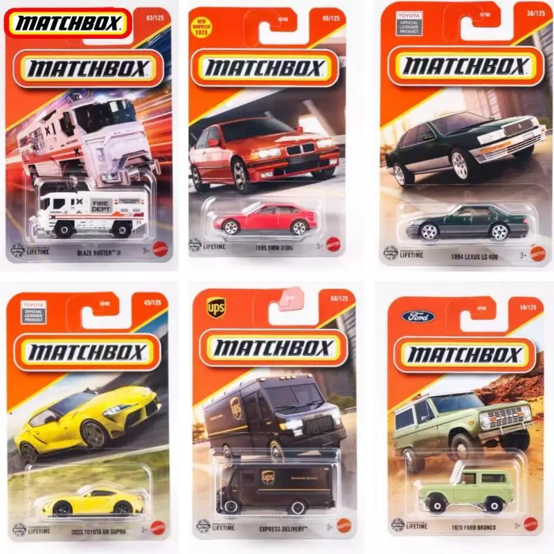 

Original Matchbox 25K Car Toyota Gr Supra Bmw 318ti Ups Express Delivery Vehicle Model Toys Boys Collection Birthday Gifts