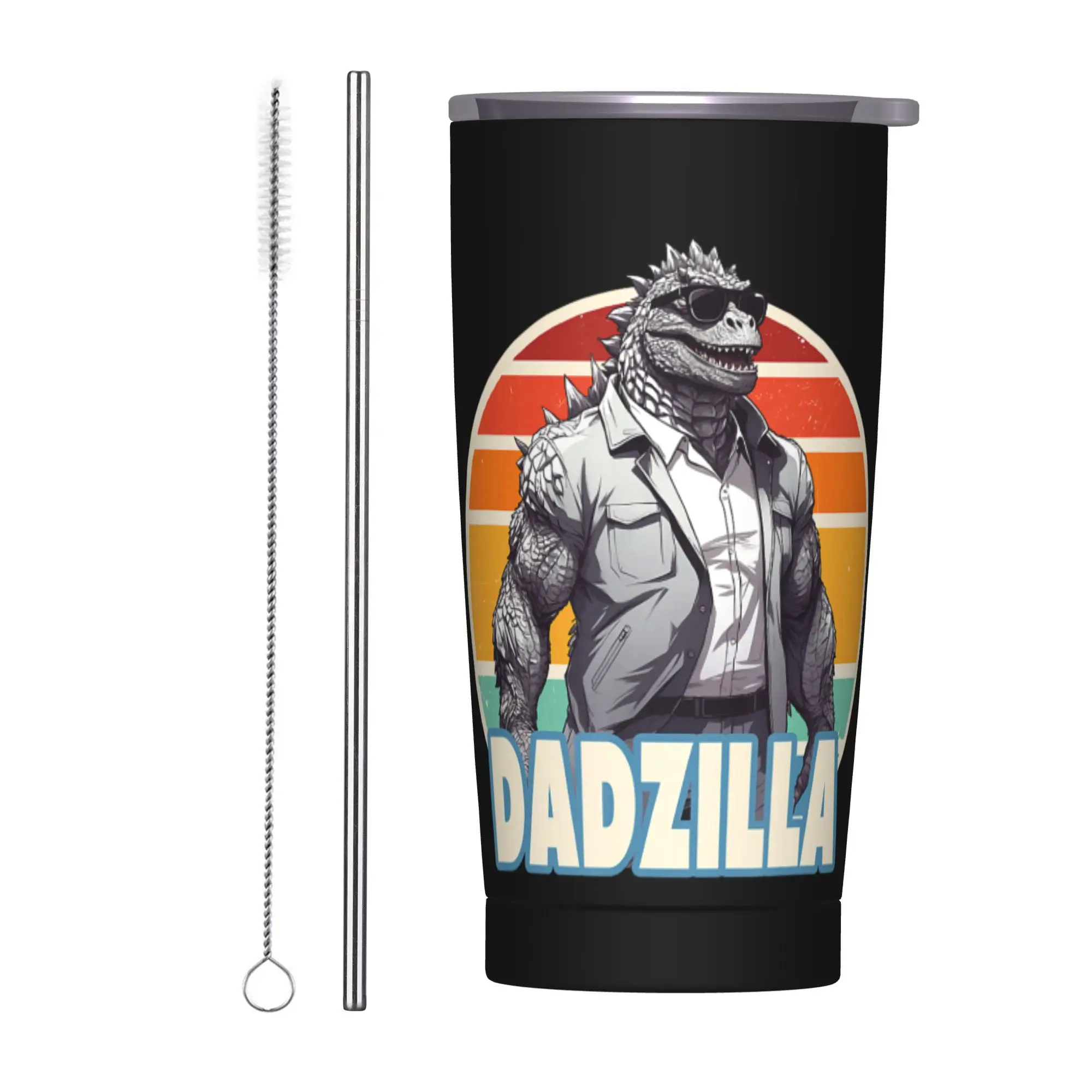Monster G-Godzillas Tumbler Vacuum Insulated  Thermal Cup Stainless Steel School Mugs Spill Proof