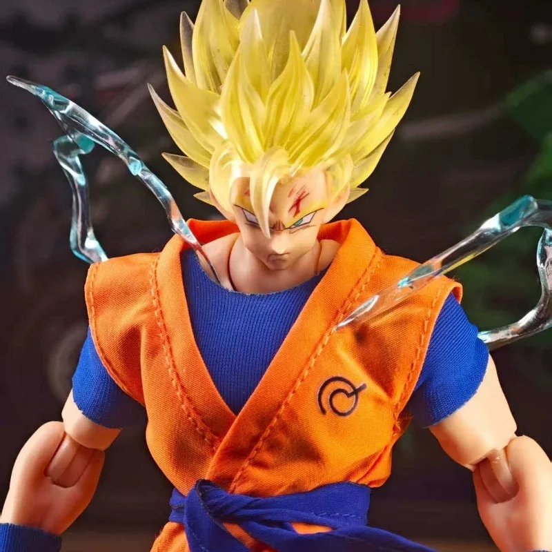 Shf 1/12 Scale Goku Daoist Robe Orange Blue Uniforms Dragon Ball Series Figures Training Suit Goku Clothes Accessories Toy - view 2