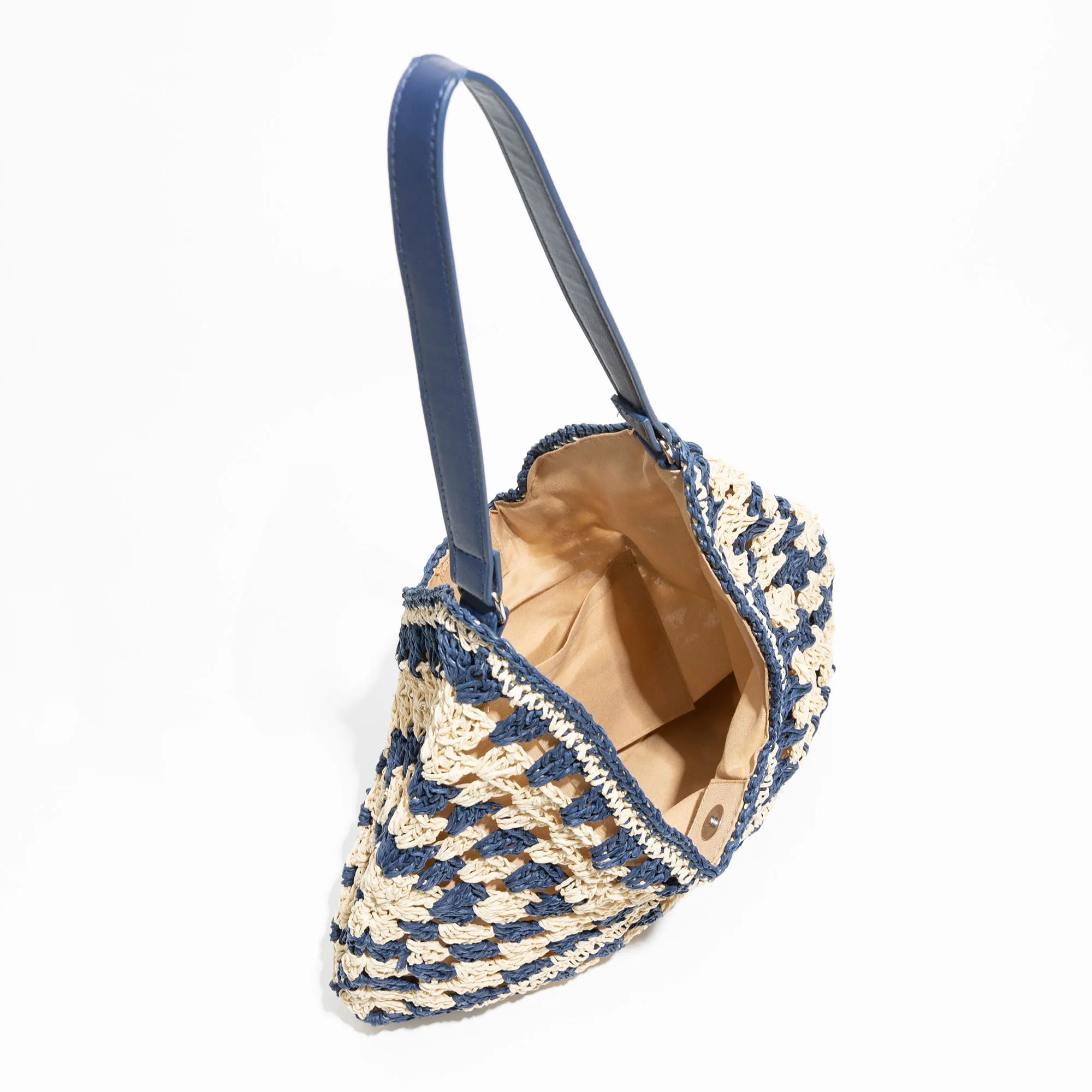 MABULA Hasp Female Weave Beach Handbag Summer Bohemian Straw Hobo Shoulder Purse Fashion Vacation Big Capacity Purse