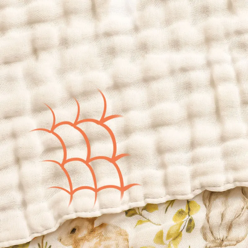 منشفة استحمام للأطفال برسوم كرتونية مطبوعة لحديثي الولادة، بطانية ناعمة ماصة على مستوى A، منشفة حمام من الشاش القطني الخالص، بطانية للأطفال #3