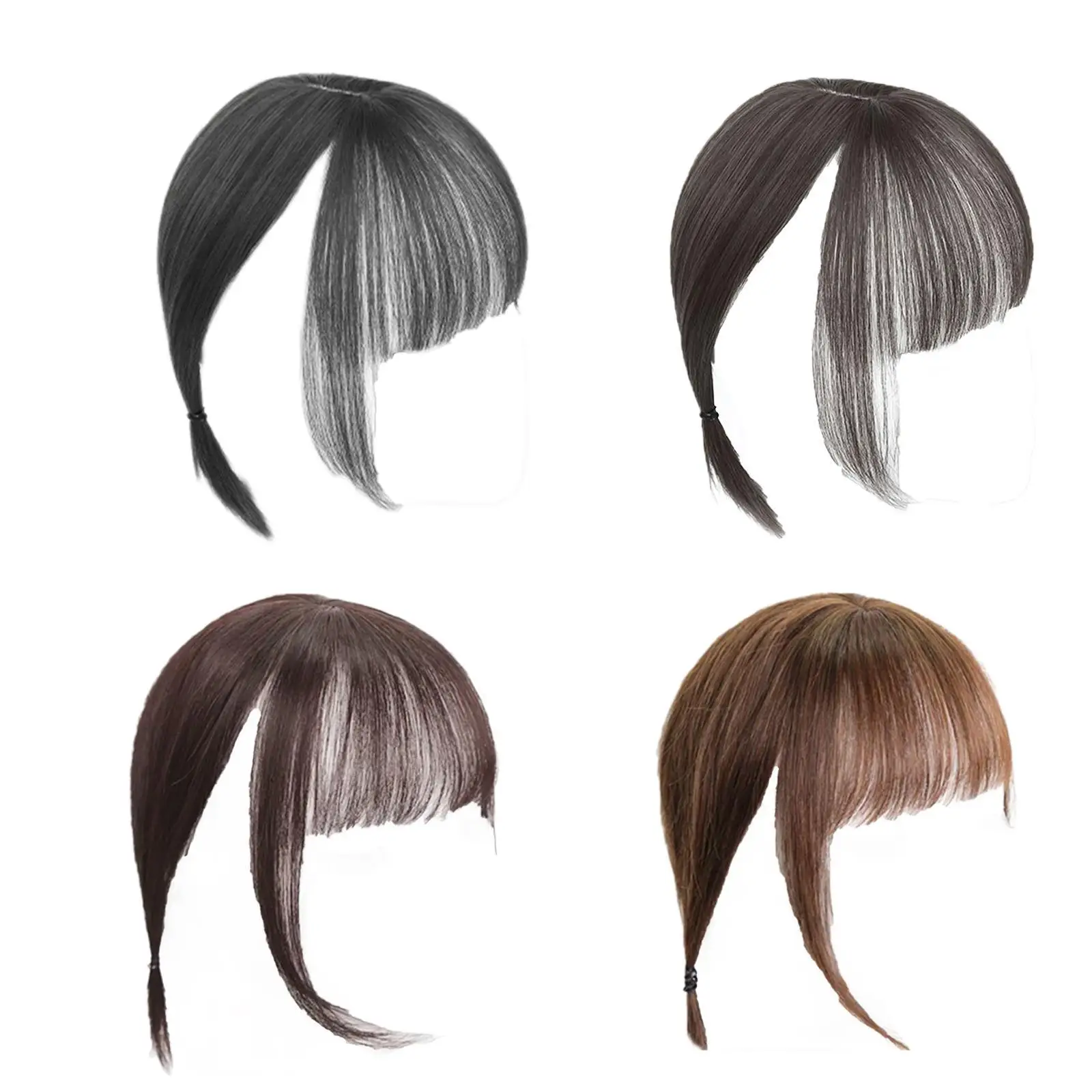 Bangs Hair Clip in Hair Extension Hair Accessory Fashion Easy to Wear Synthetic Air Bangs for Costume Dating Cosplay Wedding