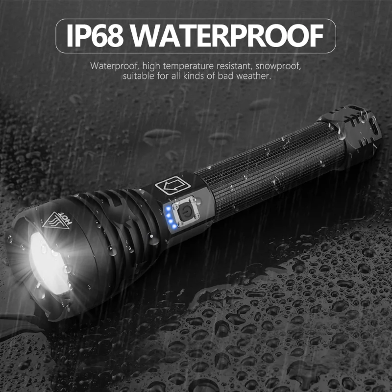 XHP90 Led Flashlight 26650 Rechargeable Torch Usb Powerful Tactical Camping Light Zoomable Hunting Lantern Waterproof Hand Lamp