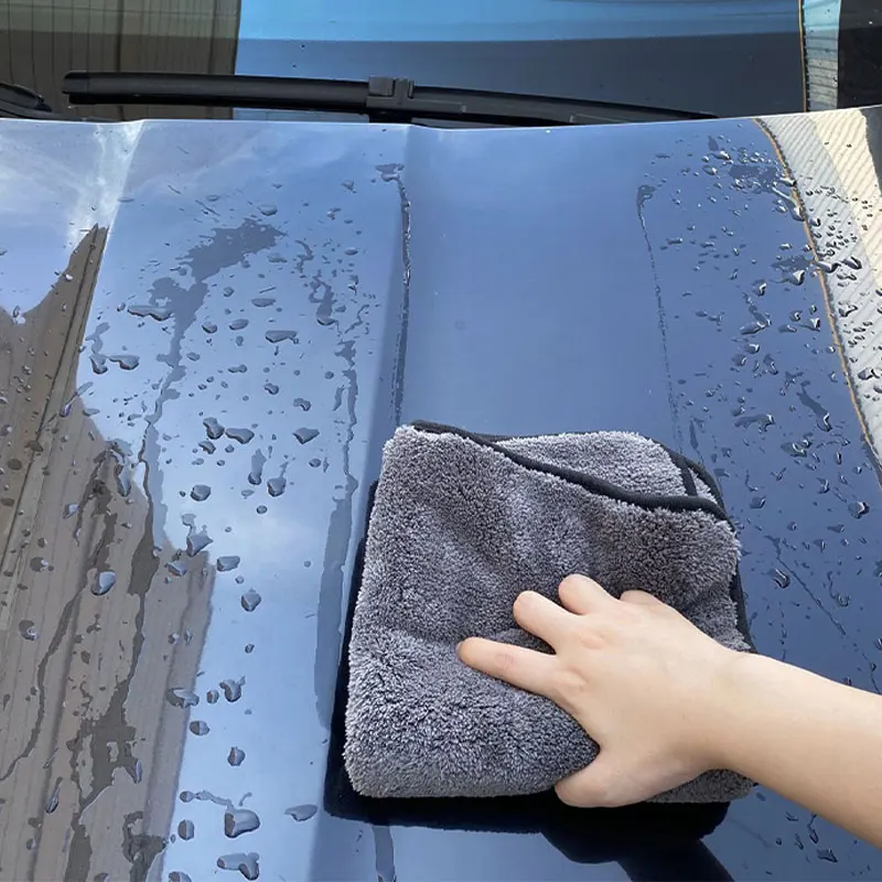 SEAMETAL Motorcycle Cleaning Towel Soft 1200GSM Detailing Wash Towel 40X40cm Car Care Rag Thickened Wet and Dry Towels Accessory