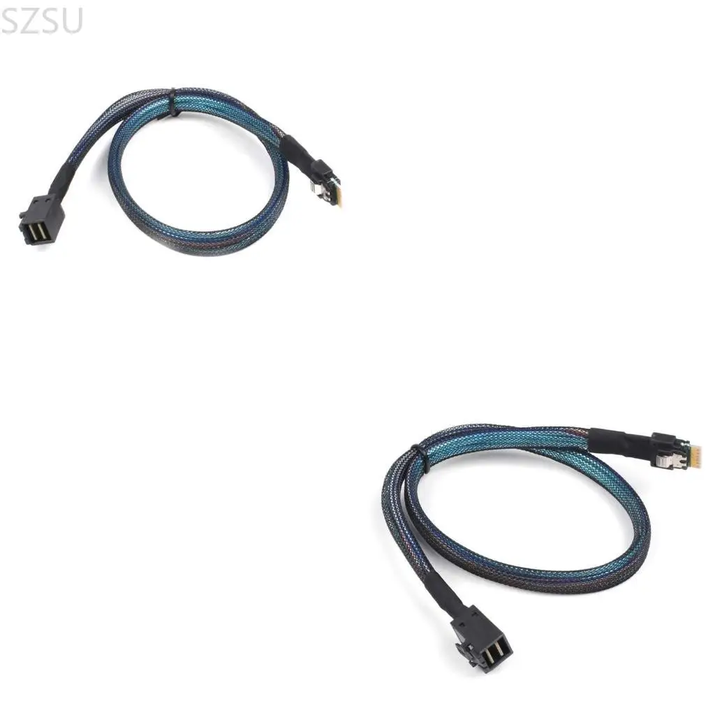 

SZSU PCIE4.0 SlimlineSAS SFF8654 4i 38P to MiniSAS Cable for Servers and Storage