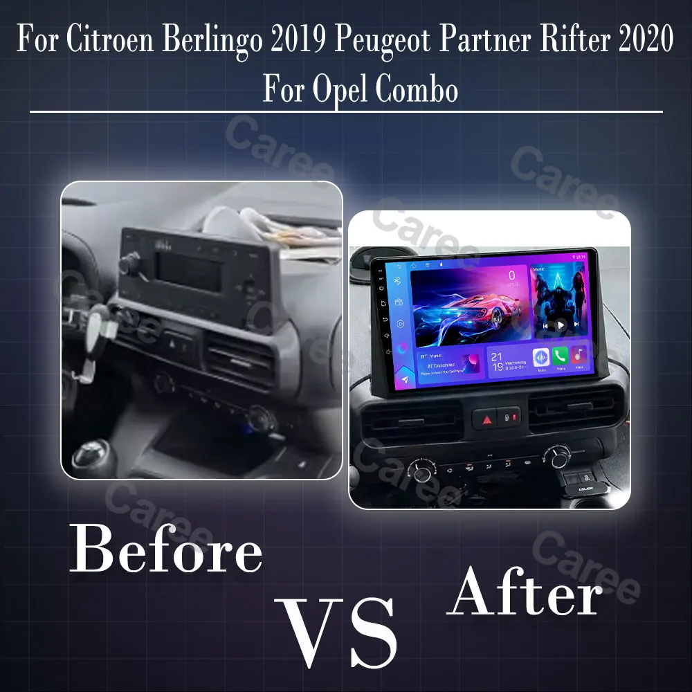 Android 16 Carplay Car Radio Stereo Multimedia Video Player For Citroen Berlingo 2019 Peugeot Partner Rifter 2020 For Opel Combo