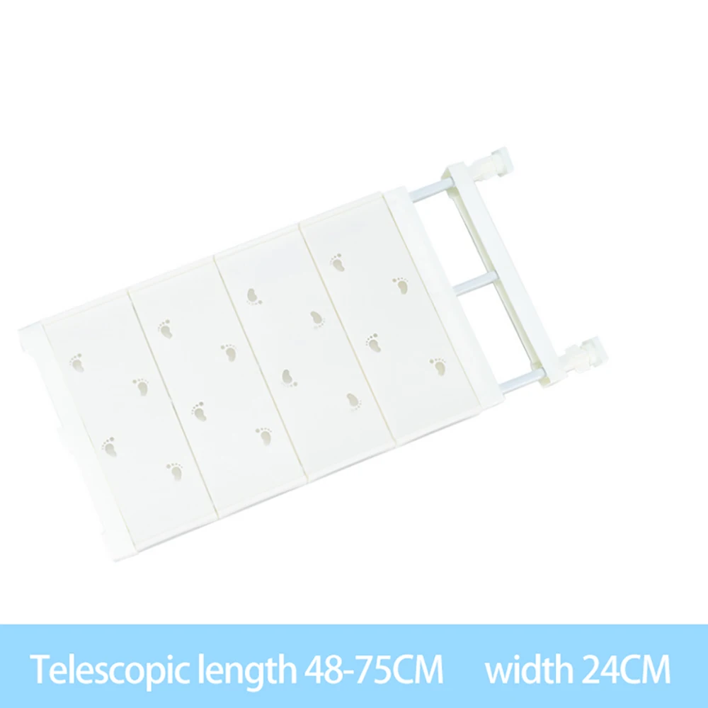 

Выдвижной органайзер для шкафа, полка для шкафа, стеллаж для хранения в шкафу, регулируемая полка для шкафа для книжного шкафа 24x48 см