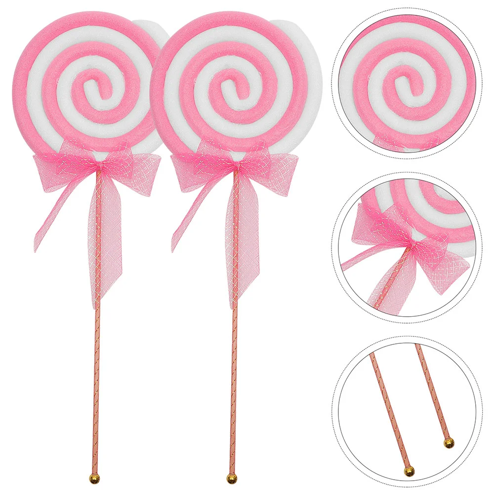 Lollipop Props Christmas Decoration Hawaiian Ornament Xmas Party Supplies Fake Model Candy Molding Photo Foam Cosplay Child