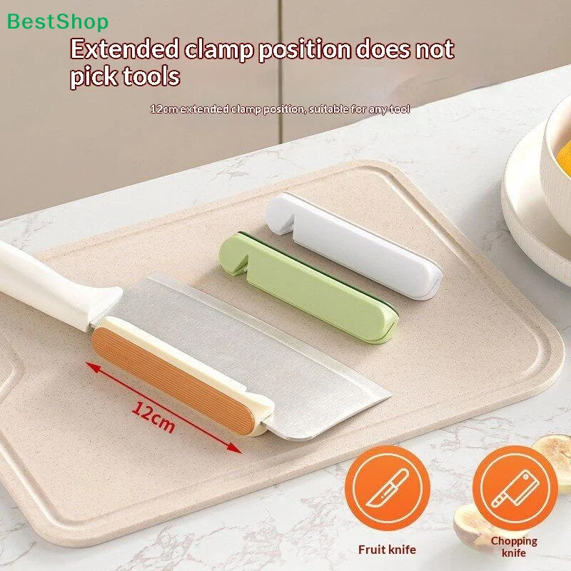 ☪Knife Cutting Guard with Built-in Sharpener,Multi-functional Finger Guard Protector for Kitchen,Prevent Accidental Cuts