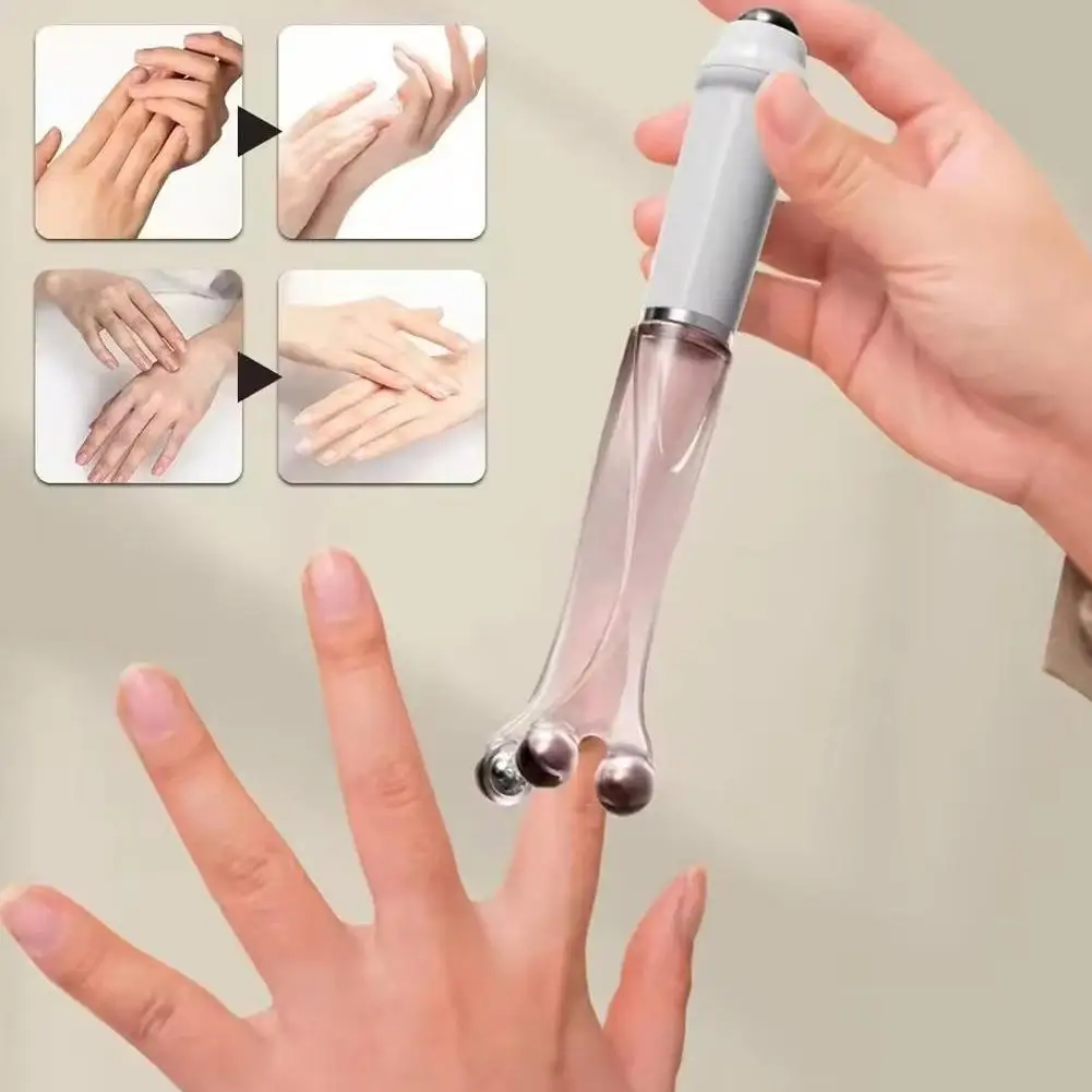 Finger Massager Multifunctional Joint Care Relieve Soreness Snail shaped Steel Magnetic Bead Finger Joint Acupoint Massager Roll