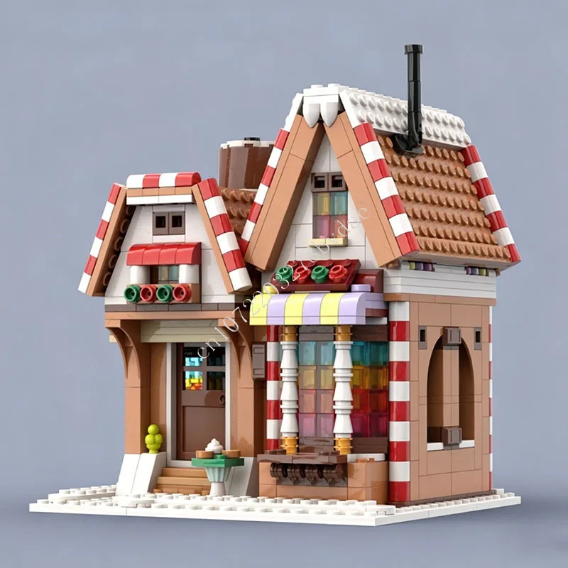 1003PCS Winter Village MOC Creative street view Model Building Blocks Architecture DIY Education Assembly Model Holiday Mans