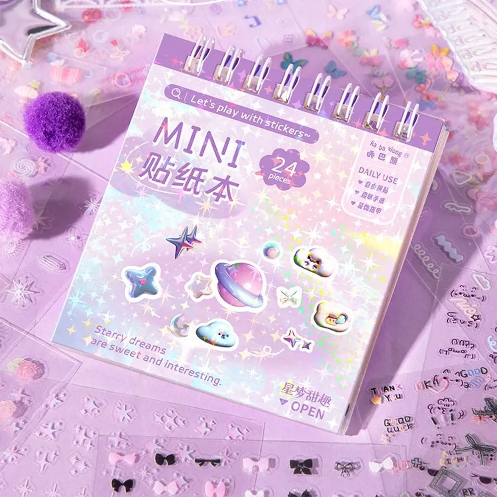 24 pezzi di adesivi per unghie alla moda senza ripetizione adesivi per tazze autoadesive fai da te adesivi multifunzione per cartoni animati per la decorazione di nail art