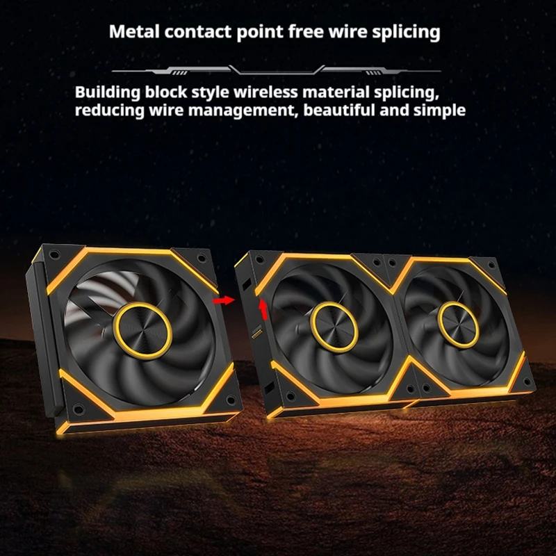 GPARTNERS Star Brick P1 ARGB PC Fan 120mm Jungle Leopard Interstellar 12V PWM Computer Wireless Splicing Building Block Fan