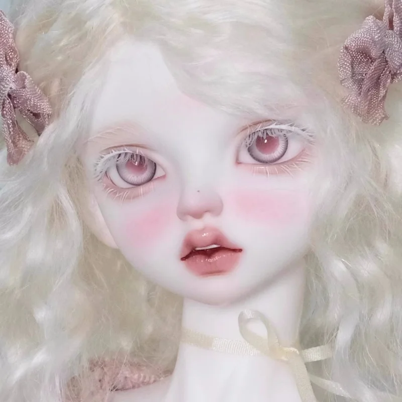 bjd doll eye ball is suitable for 12mm, 14mm, 16mm size pink glass eye pattern small iris doll accessories
