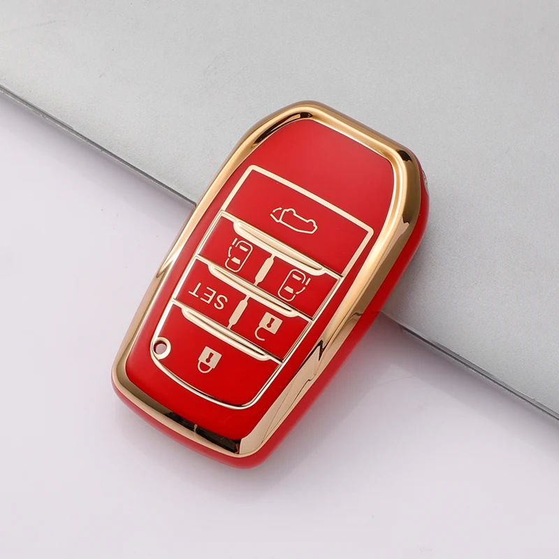 Car Key Case Cove for Toyota Alphard VELLFIRE NOAH Previa 30 Series Holder Shell 6Button Key Bag Protector Accessories