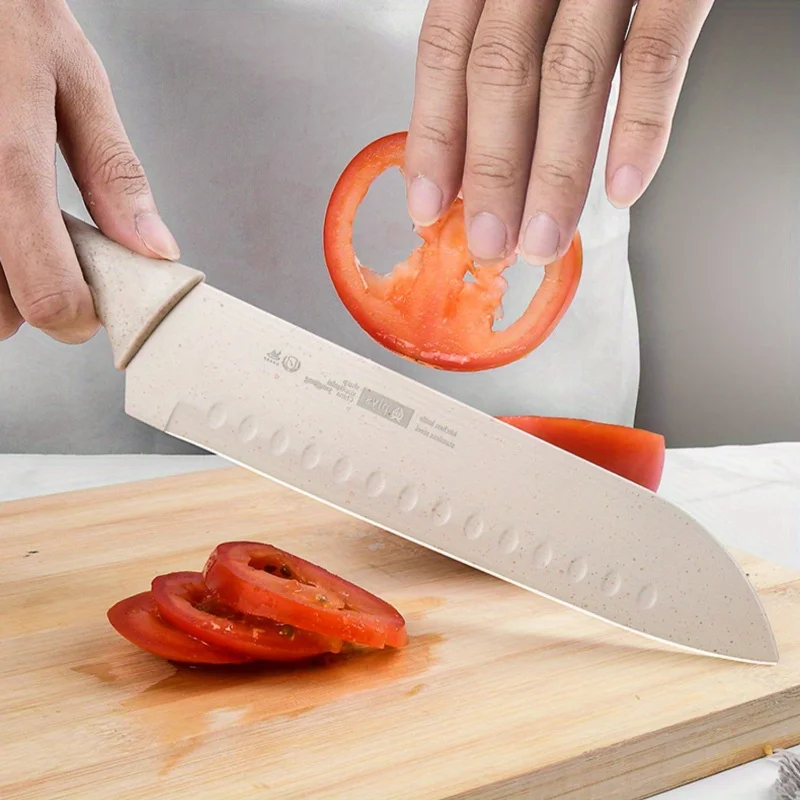 PLYS 3PCS/Set Kitchen Knife,Stainless Steel Thin Blade Lightweight Slicing Knife, PP Handle Chef Knife, Household Fruit Knife