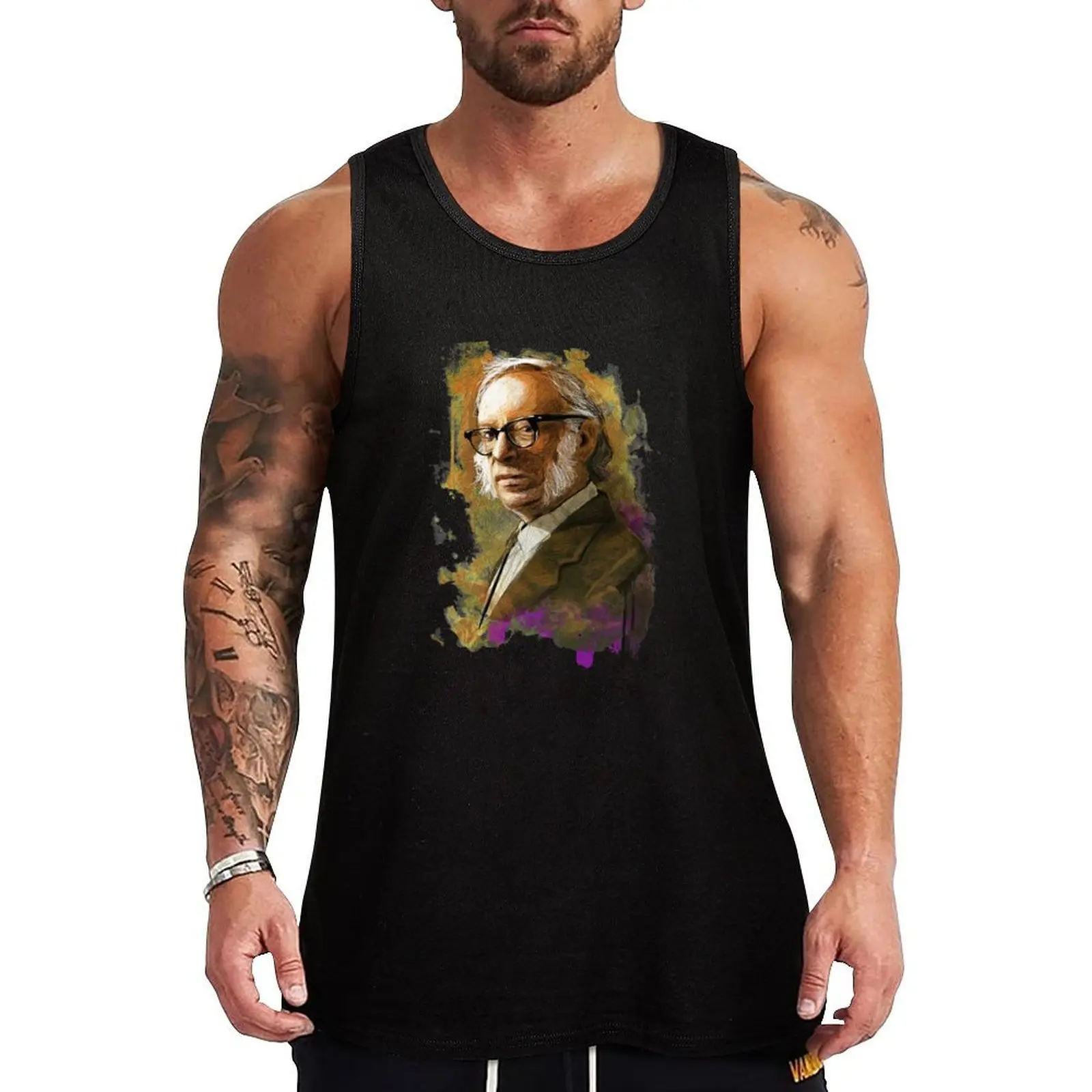 Camiseta sin mangas con estampado de Isaac Asimov, camiseta sin mangas informal para el día a día, camisa holgada y ligera