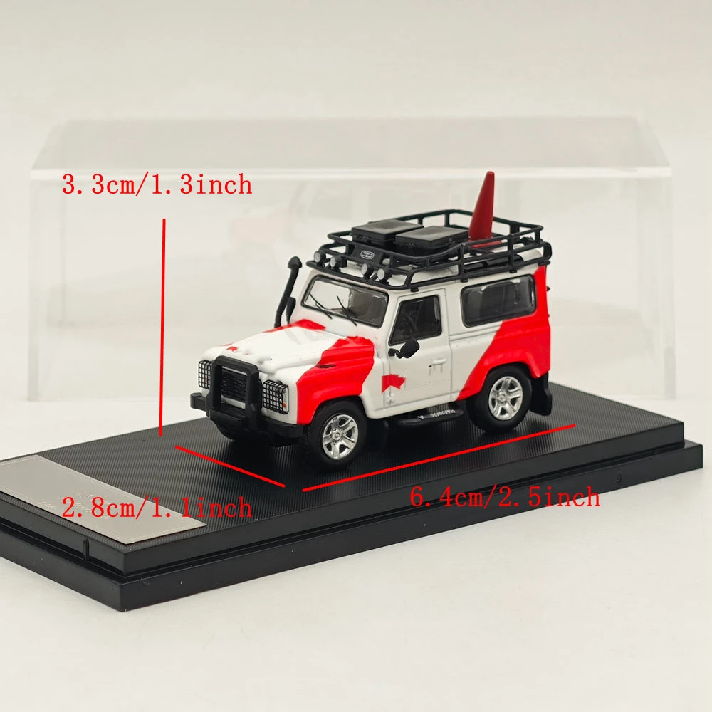 1:64 마스터 디펜더 90 다이캐스트 장난감 자동차 모델 미니어처 취미 수집품 선물 액세서리 포함