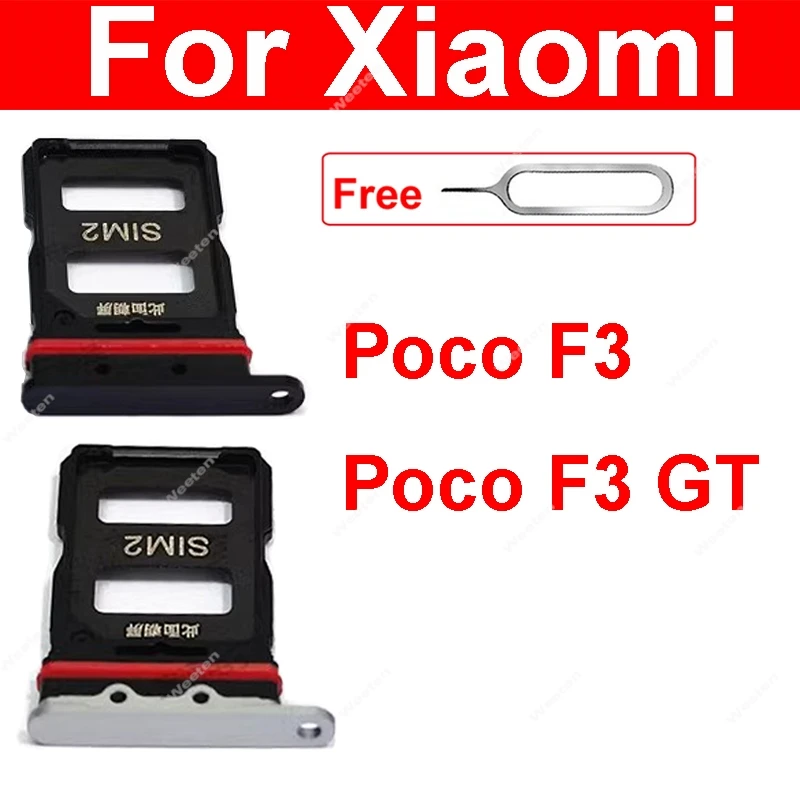 

Гнездо адаптера лотка Sim-карты для Xiaomi Mi Pocophone Poco F3 GT держатель для считывателя SIM-карт запасные части