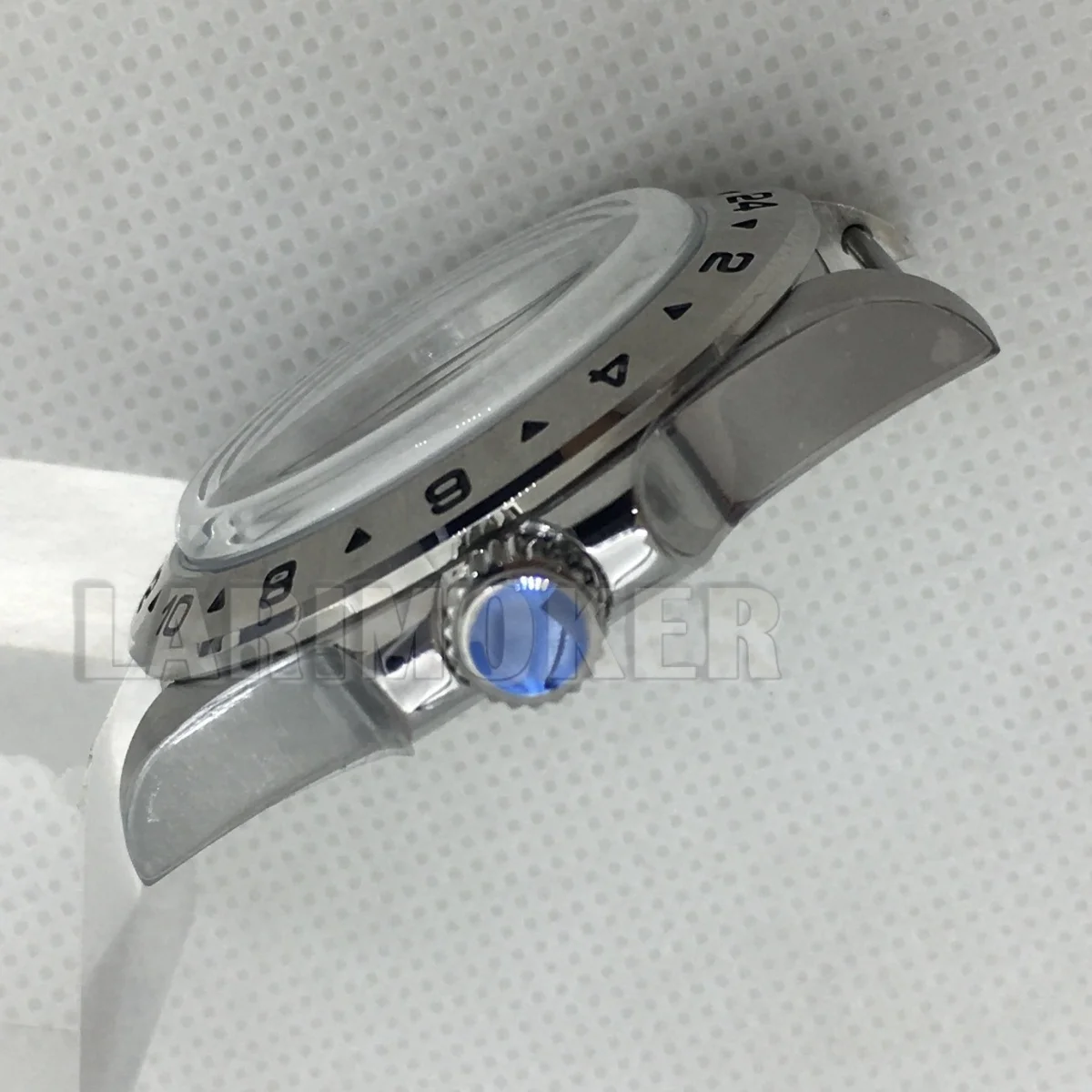 علبة من الفولاذ المقاوم للصدأ 40 مم إطار ثابت 24 ساعة زجاج مطلي مقوس مناسب لآلات NH34 NH35 NH36 ETA2824 PT5000 #5