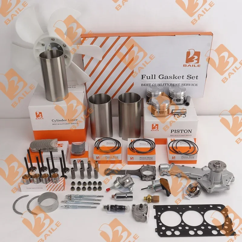 Kubota Engine Rebuild Kit D1105 Piston Ring Liner Kit With Full Gasket And Engine Bearings For Kubota Engine