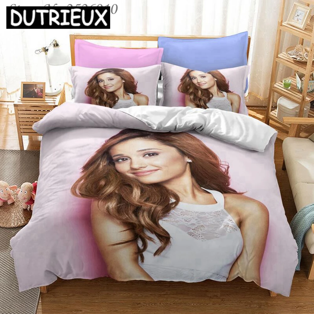 

Popular Singer Print Bedding Set 3D Character Duvet Cover Set With Pillowcase Twin Full Queen King Bedclothes 01