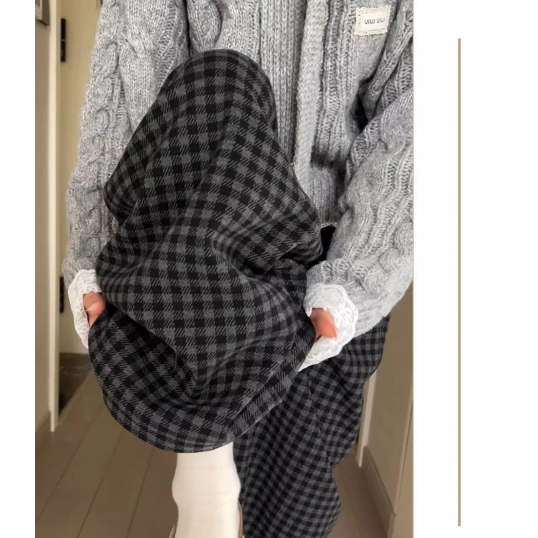 السراويل النسائية اليابانية الربيع الشاش مدبب ركض الحد الأدنى بسط القماش القطني نقطة أشرطة غير تقليدي استرخاء شعرية الترفيه الحضري #2