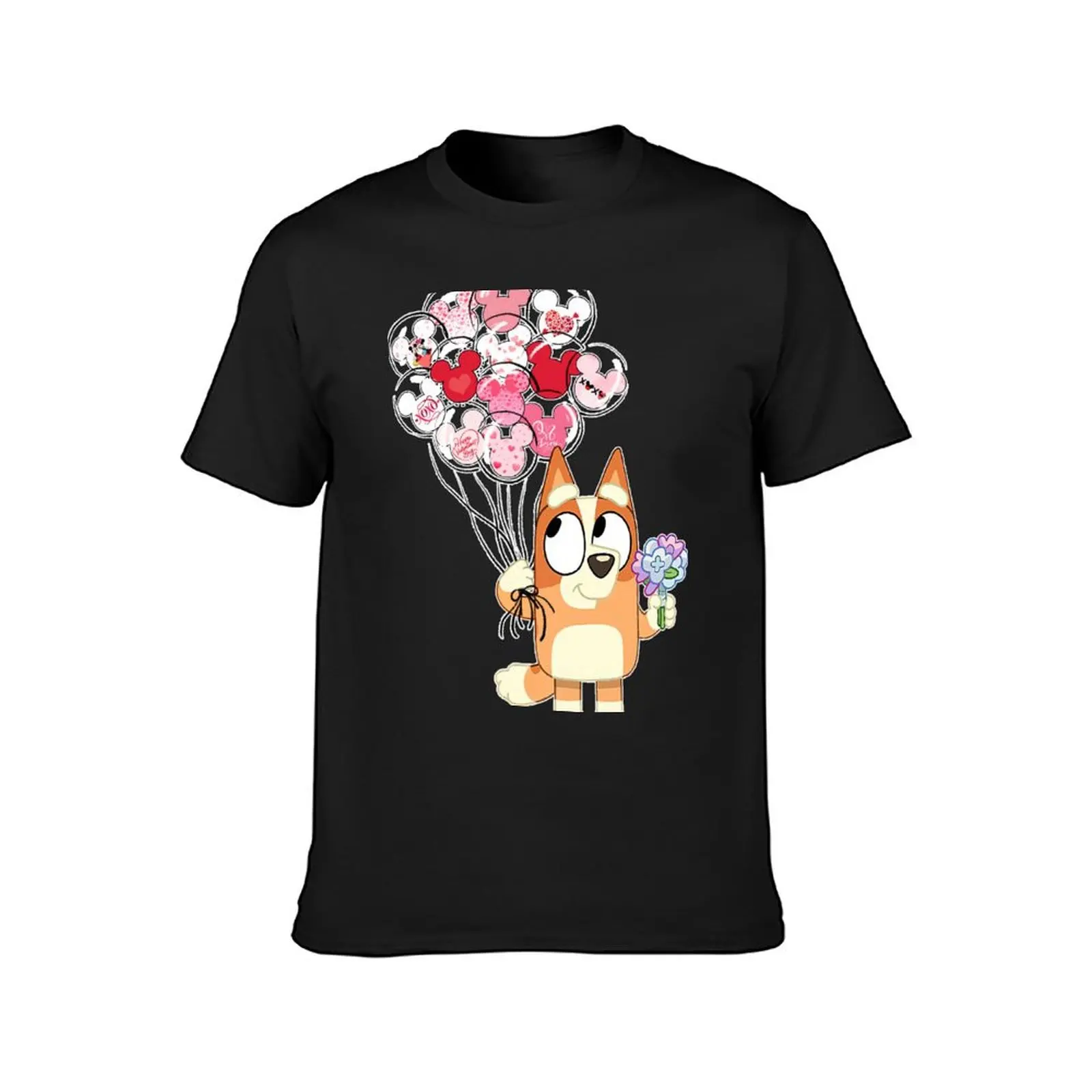 Couple Valentine Balloons Cute Cartoon Characters T-Shirt boys whites plain funnys black t shirts for men