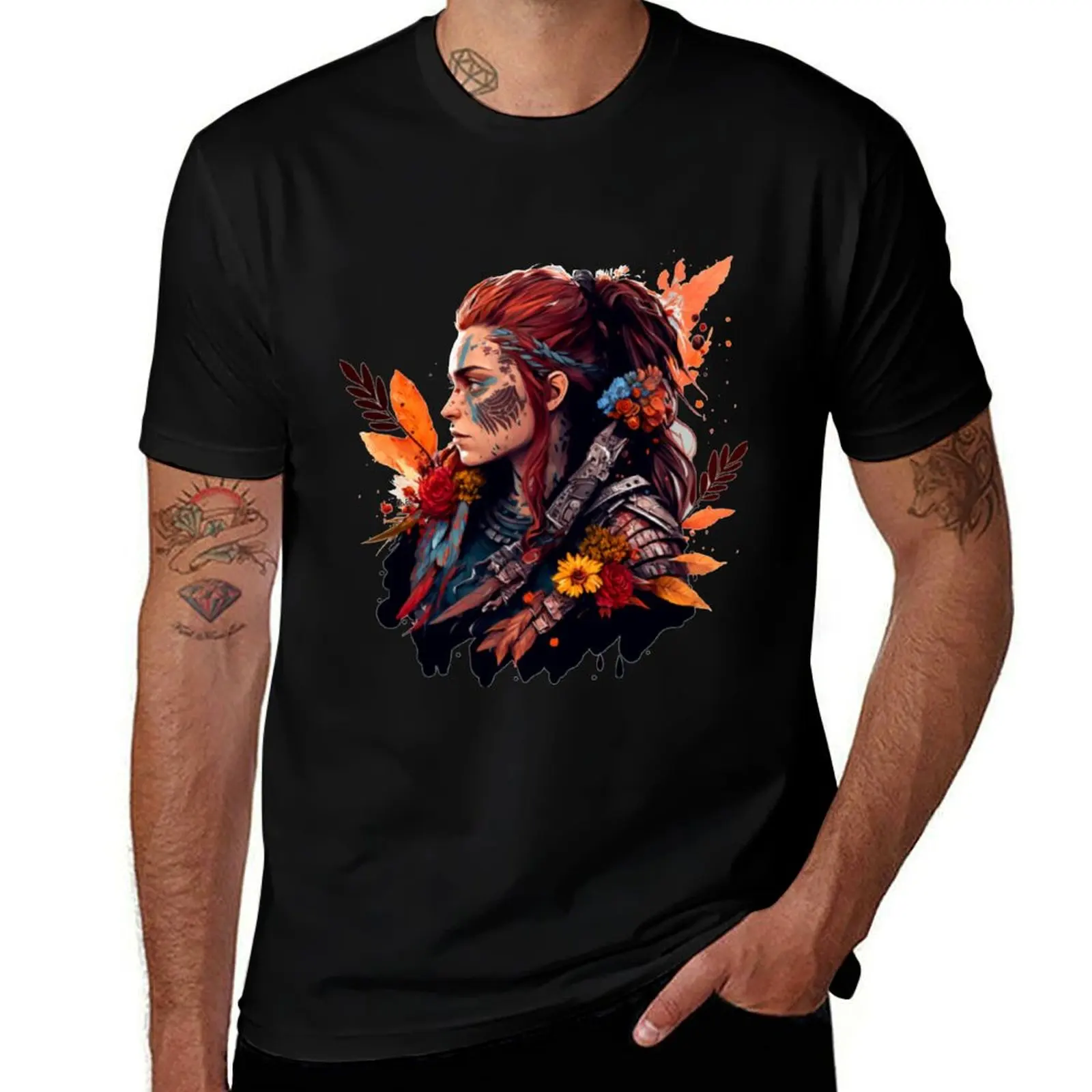 Horizon zero dawn Aloy T-Shirt Soft Casual Short Sleeve Cotton Tee T-Shirt