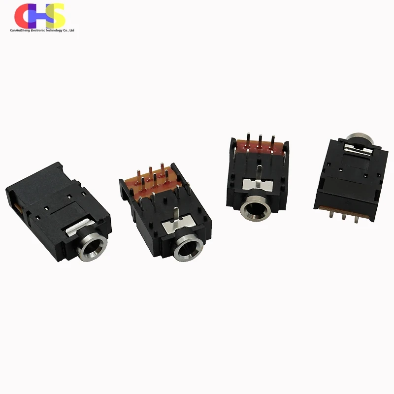 ​​10PCS PJ-307 3.5mm Audio Jack PJ-307B 3F07 Horizontal DIP Female Socket - 8Pin/11Pin PCB Mount for Headphone Repair​​