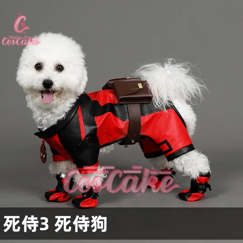 Wade Fantasia Wilson Pet Dog Clothing Movie Die Cosplay Pool Vest Belt Costume Clothes Set Outfits Halloween Carnival Party Suit