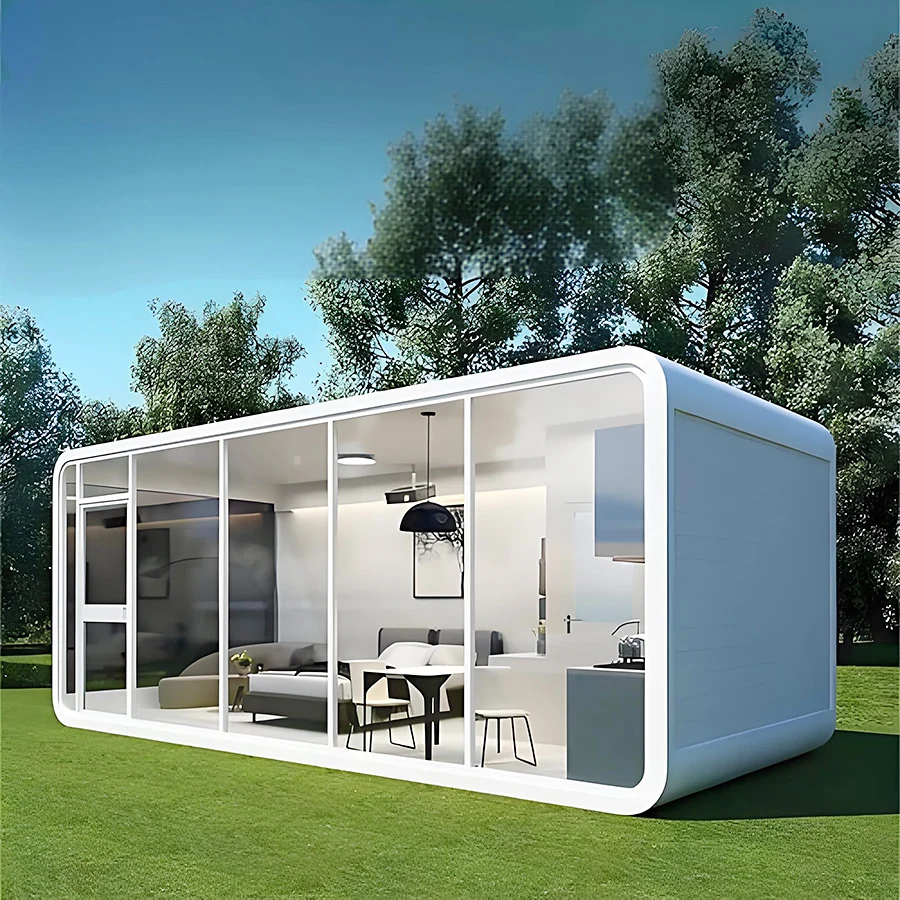 Prefab Tiny House Prefabricated to Live in Capsule Houses Space Capsule Home Cheap House Ready Modular Container Office Building