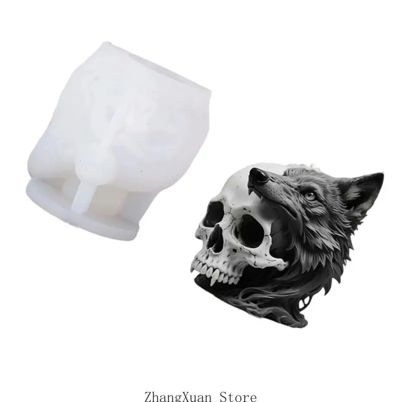 Fantasy-Tier-Relief-Gussform für die Herstellung von Kerzen-Seifen-Projekten, Harzguss-Gipsornamenten und Halloween-Dekoration – Detail 3