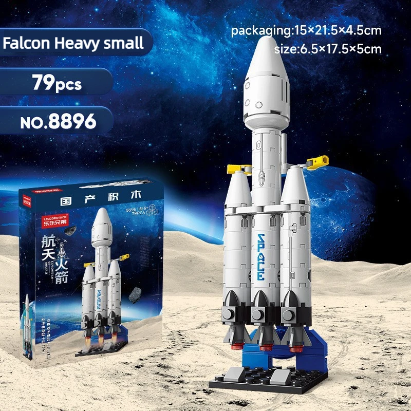 Raketenbausteine Raumschiff Raumstation Apollo V 5 Crew Dragon Falcon Heavy Saturn V5 Modell Geschenke Jungen Mädchen Erwachsene