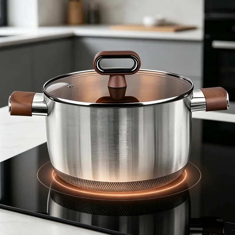 Titanium Shield Deep Stock Pot, Non Stick Stainless Steel Soup Pot, Deepened Large Capacity Home Cooking Pot