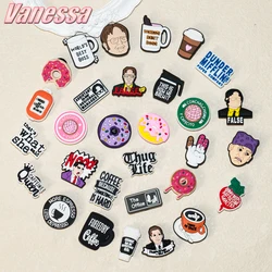 1pcs PVC Charms Coffee for Girls Office Shoe Accessories Pins for Clogs Sandals Adult Shoe Charms for Women Girls Faovr Gifts