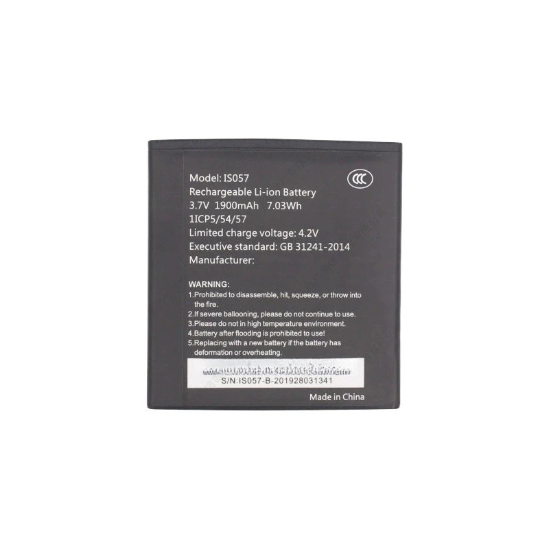 Newest IS057 3.7V 7.03Wh 1900mAh Li-ion Rechargeable Battery for Baifu PAX D200T Card Reader High Quality Replacement Battery