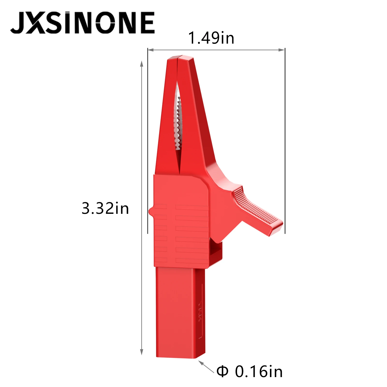 JXSINONE P2003 32A  Alligator Crocodile Clip Safety Test Clamp with 4mm Jack For 4mm Shrouded Banana Plug Copper 5 Colors