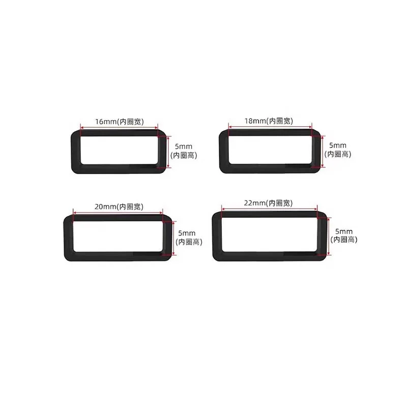 Watch accessories Men's and women's resin ring 16mm20mm22mm24mm Compatible for Casio silicone rubber ring movable loop buckle