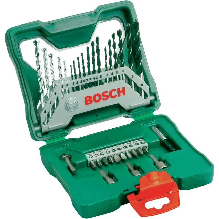 

Bosch 33-Piece Twist Drill Combination Metal Drill Bit Masonry Drill Bit Woodworking Drill Bit Screwdriver Head Mixed Set